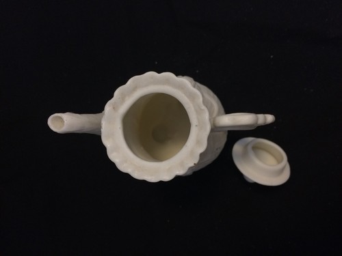 Vintage White Ivory Bisque Porcelain Dollhouse Miniature Tea Set