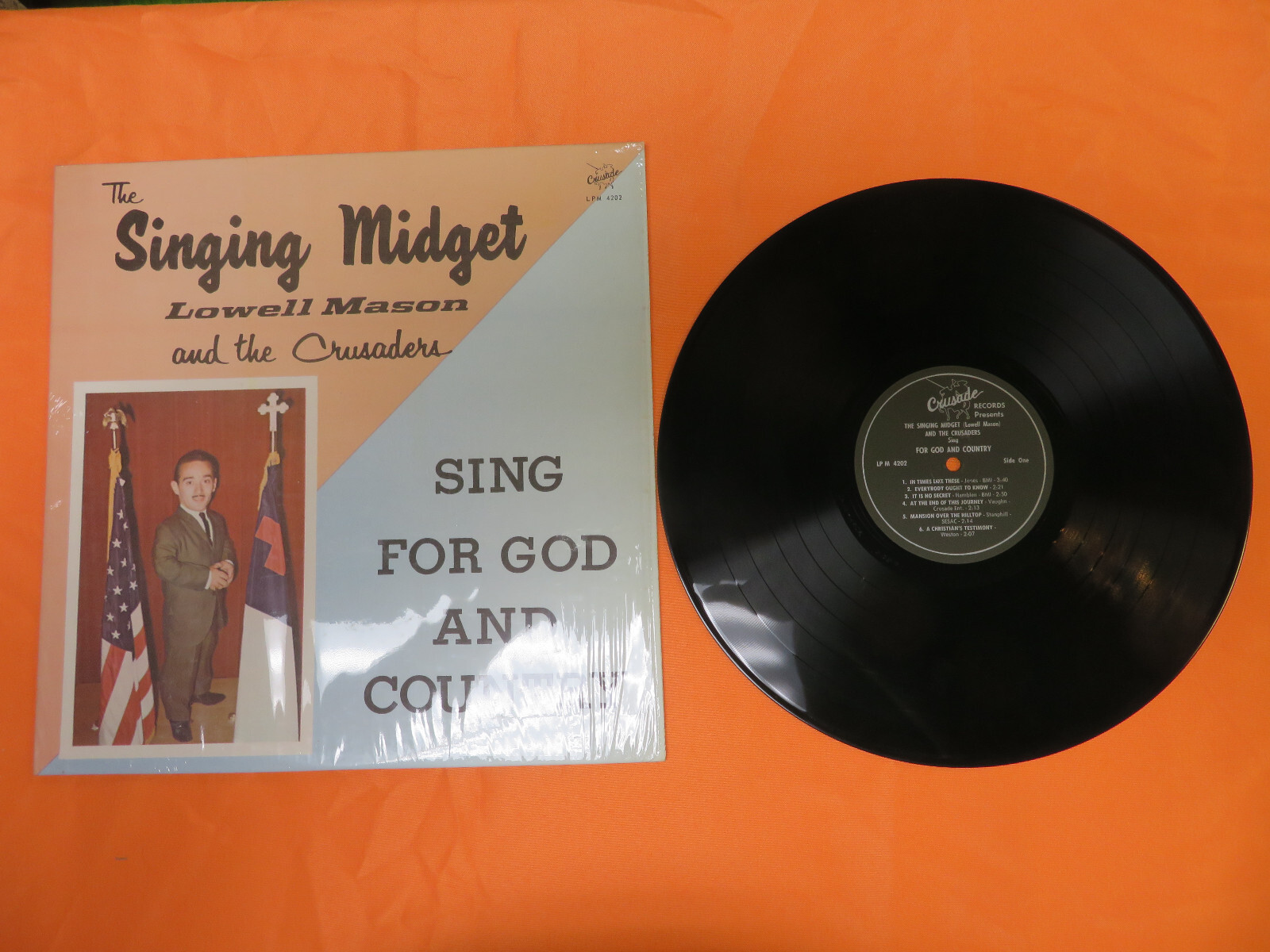 The Singing Midget-Lowell Mason-Record LP Vinyl-Crusade-Sing The Singing Midget-Lowell Mason-Record LP Vinyl-Crusade-Sing