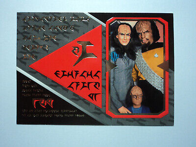 1995 STAR TREK: THE NEXT GENERATION - SEASON THREE - KLINGON EMBOSSED CARD S13