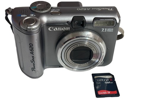 Canon PowerShot A620 7.1MP Digital Camera - Silver - 512MB Canon PowerShot A620 7.1MP Digital Camera - Silver - 512MB