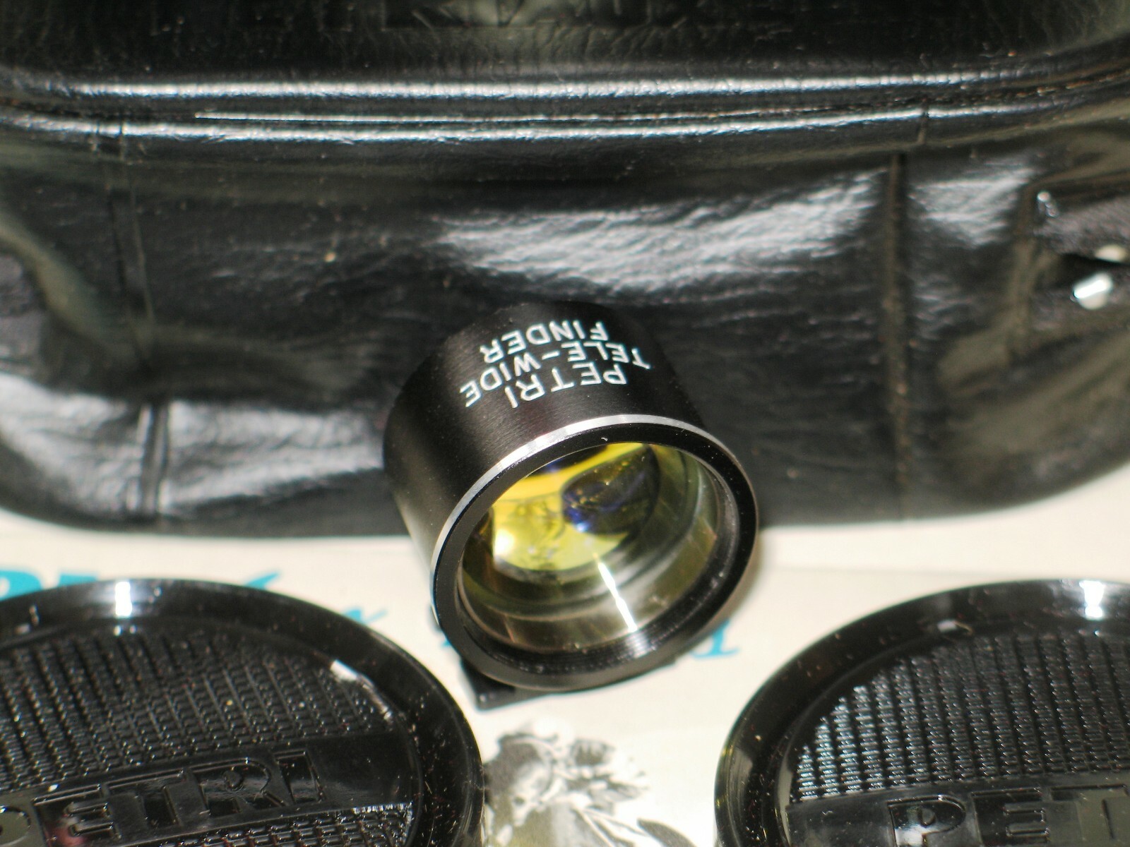 VINTAGE PETRI 7s TELEPHOTO & WIDE ANGLE Aux Lens Set. Case & Manual.