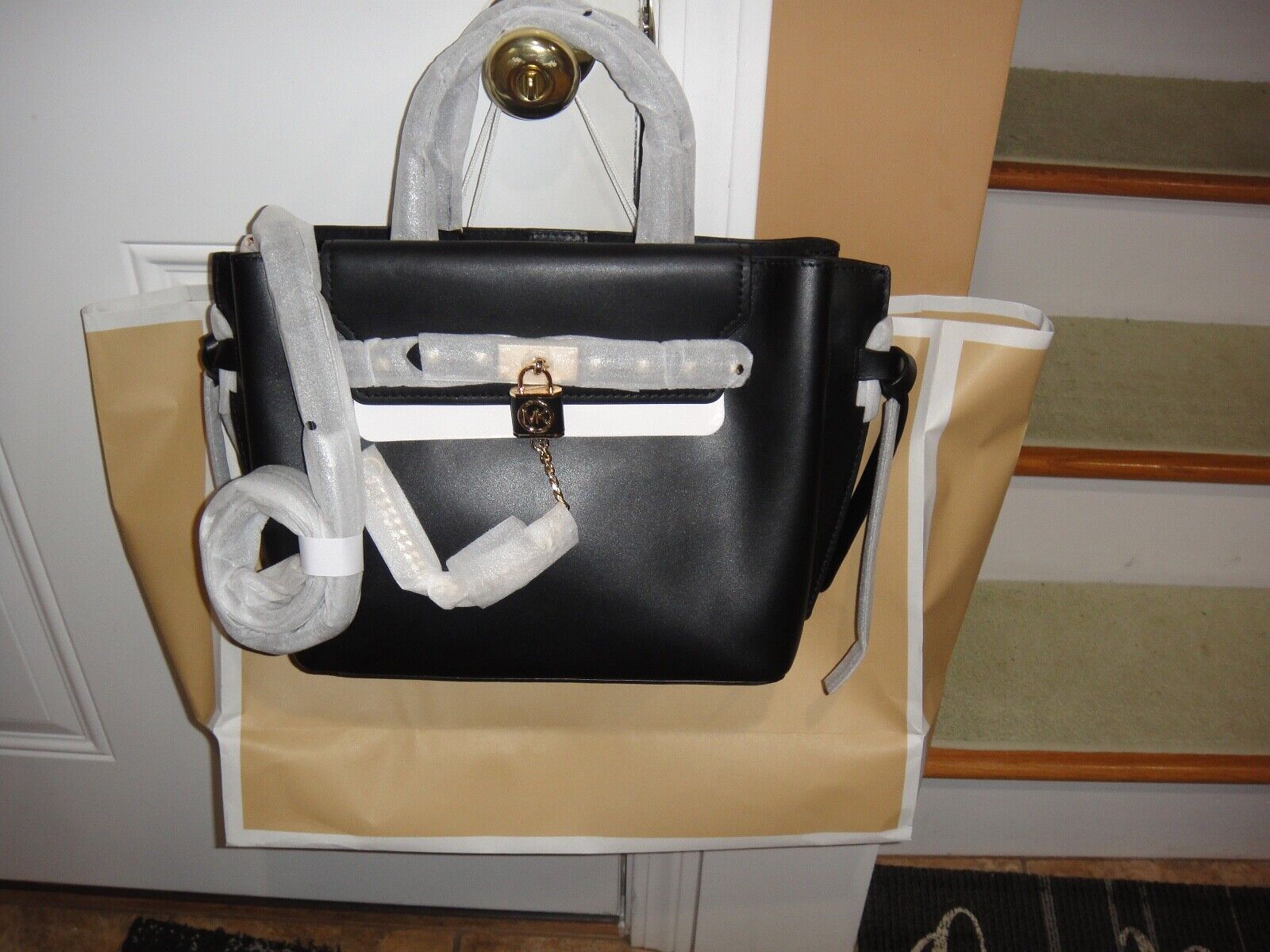 New Michael Kors Hamilton Legacy Large Studded Leather New Michael Kors Hamilton Legacy Large Studded Leather