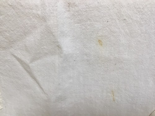 Vintage Muslin Cloth Apron with Pink Crocheted Trim Half Apron