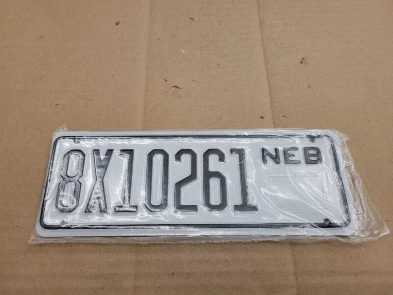 Nebraska 8X10261 New Trailer Vintage Metal License Plate Tag Expired 1996