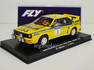 Slot car SCX Scalextric FLY A2004 Audi Quattro Rally Hong Kong-Beijing 1985 No.1
