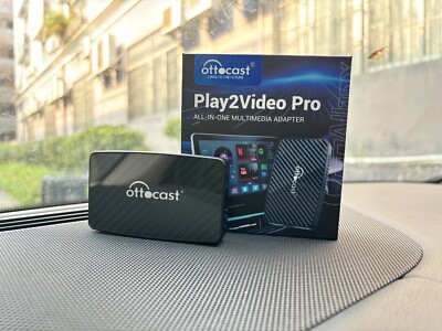 Ottocast Play2video Pro AI Box,Wireless Android Auto & Carplay Adapter & youtube