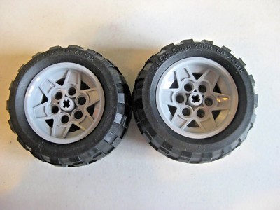 Lego 68.7x34 R Technic Wheel Lot  2 pcs Mindstorms Gray Rims Wheels