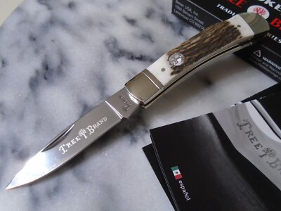 Boker Tree Brand Germany Deer Stag Lockback Pocket Knife D2 110819ST 6.50'' OA
