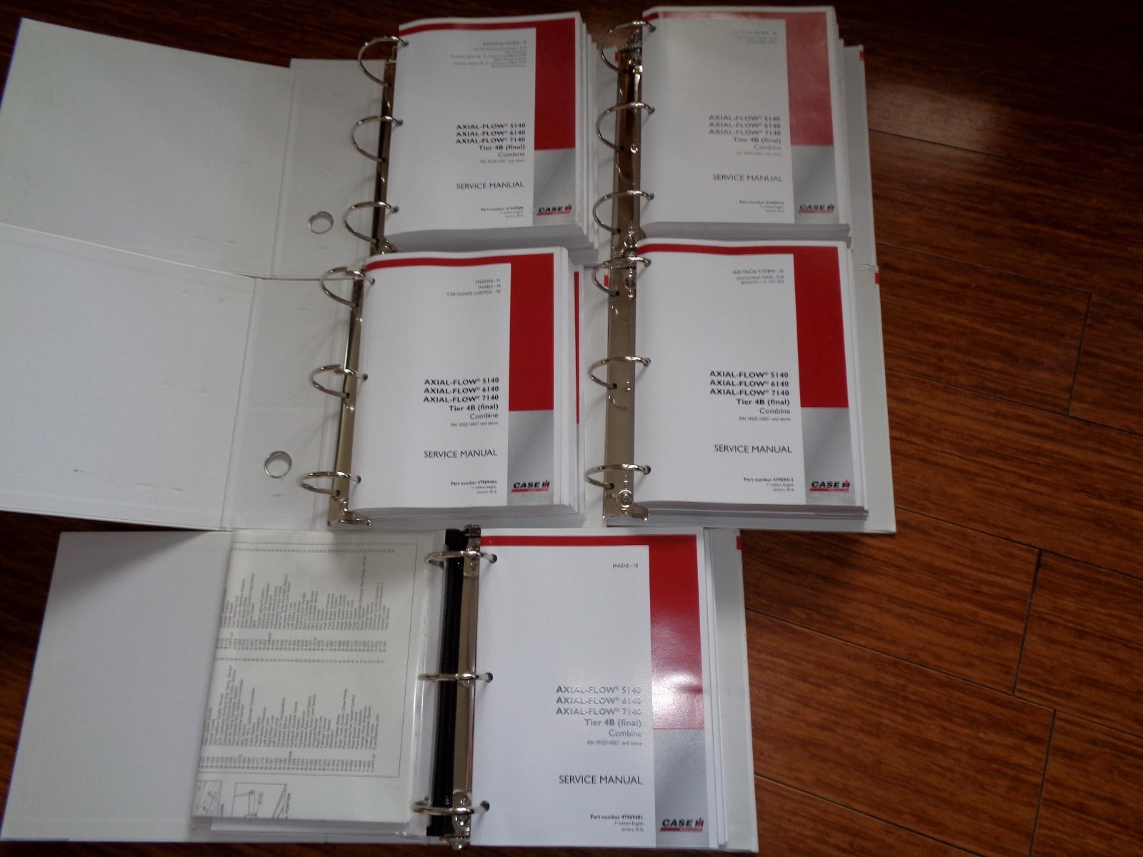 Case IH 5140 6140 7140 combine factory service repair manual set Tier 4B OEM **