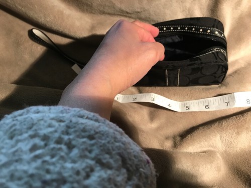 Coach Black Small Wallet 5.5x3 Hand Wallet Cosmetics Lipstic Mini Bag  Leather