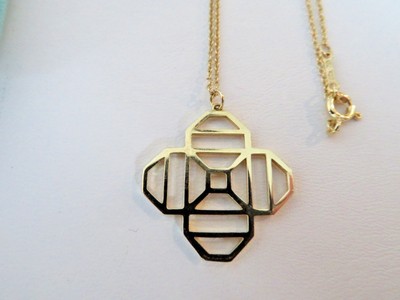 18K Yellow Gold Tiffany & Co. Paloma Picasso Zellige Collection Necklace Pendant