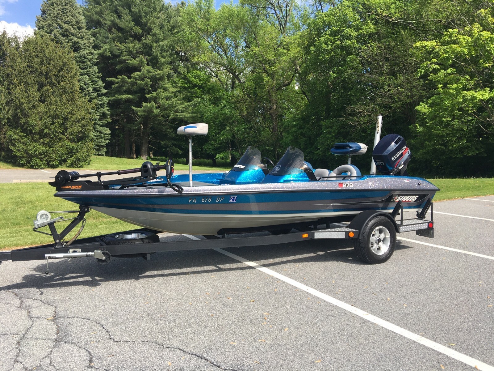 1995 Stratos 278 Dc Stratos Bass Boat, Dual Console, 150 Hp Evinrude