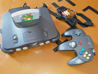 Nintendo 64 / N64 Console With Pad And Super Mario 64 - Top