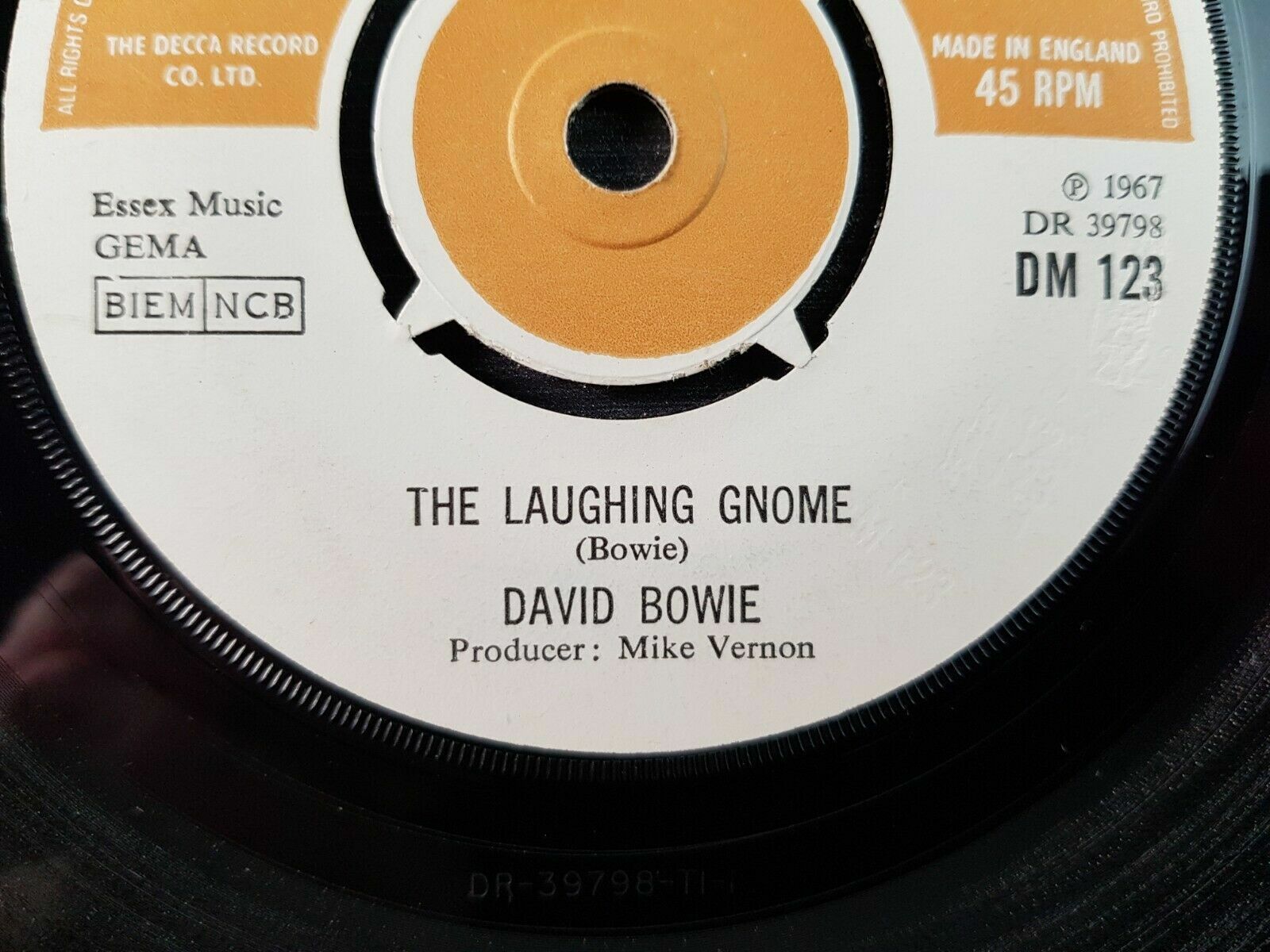 David Bowie　「The Laughing Gnome」　英国シングル David Bowie – The Laughing Gnome – Vinyl (Push Out Centre, 7