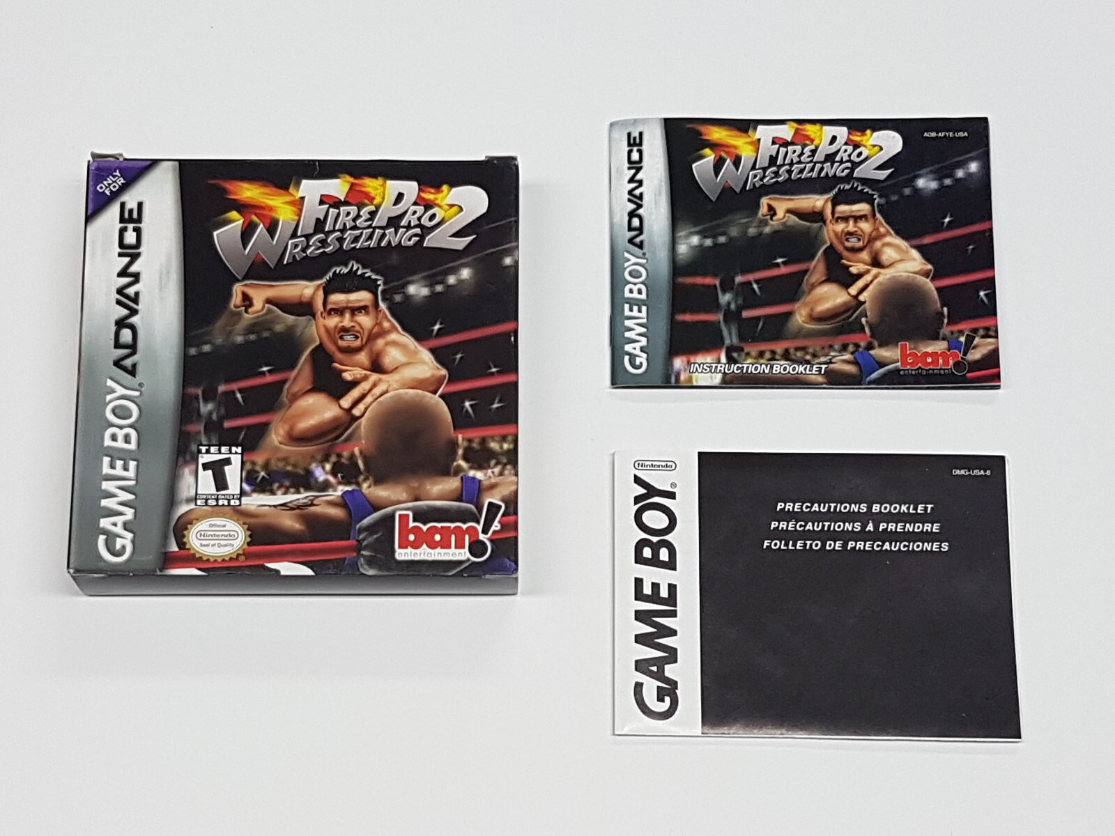 新品■ゲームボーイアドバンス■ファイヤープロレスリング２本 Fire Pro Wrestling 2 Nintendo Game Boy Advance Box & Manual