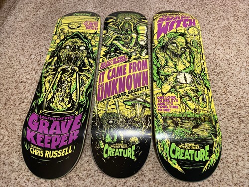 Creature Wicked Tales Complete Set Gravette Russel Wilkins Skateboard Decks
