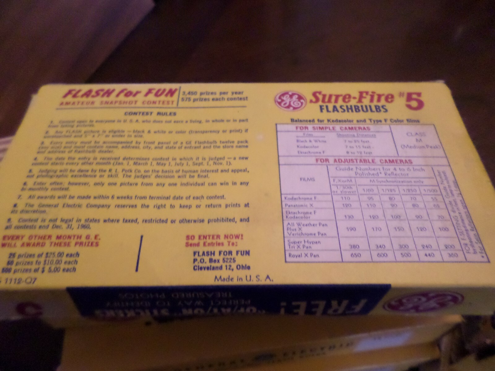 Sure Fire #5 Flash Bulbs 7 DOZEN General Electric 84 Bulbs 7 Original Boxes WOW