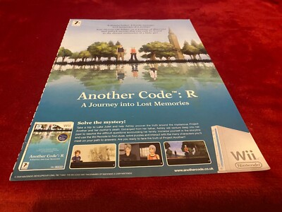 GAME1 GAME ADVERT 11X8 ANOTHER CODE : R NINTENDO WII