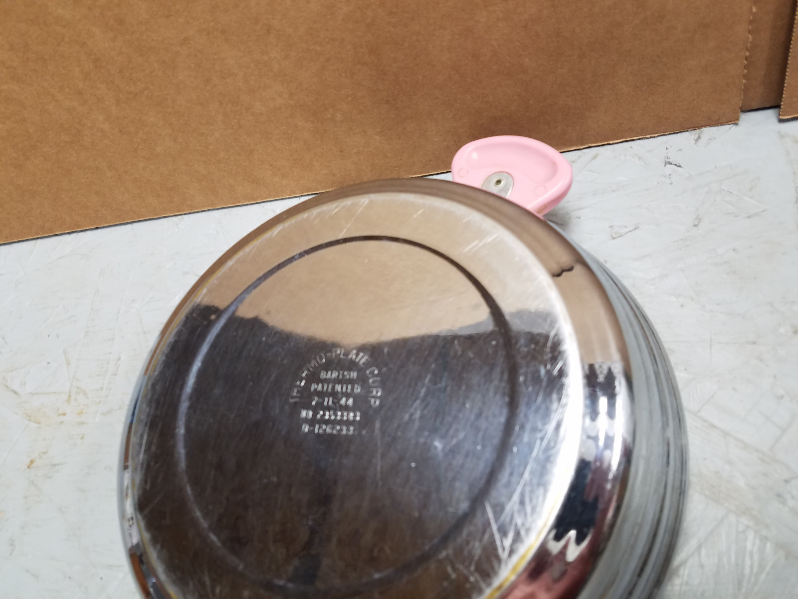 VTG 1940s Porcelain Serving THERMOPLATE  Fill With Hot Water / Little Bo Peep