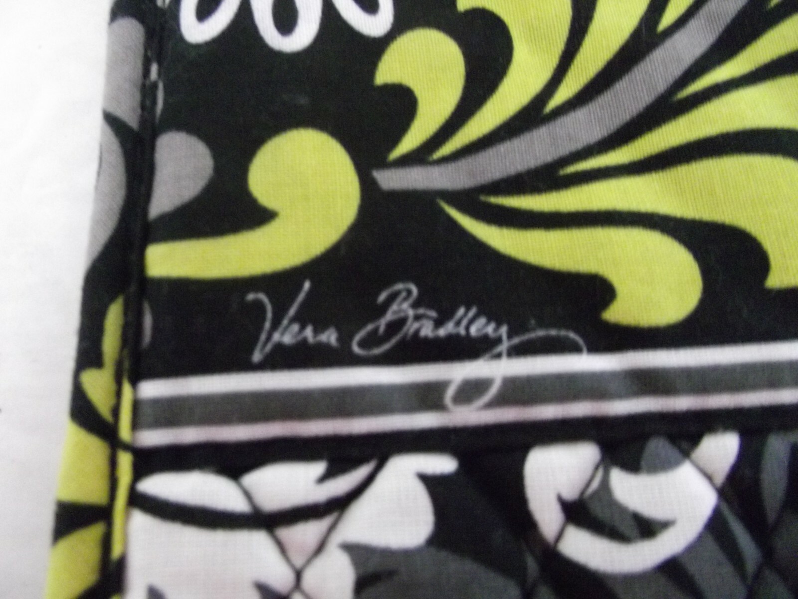Vera Bradley curling iron cover storage travel black green gray floral NWOT