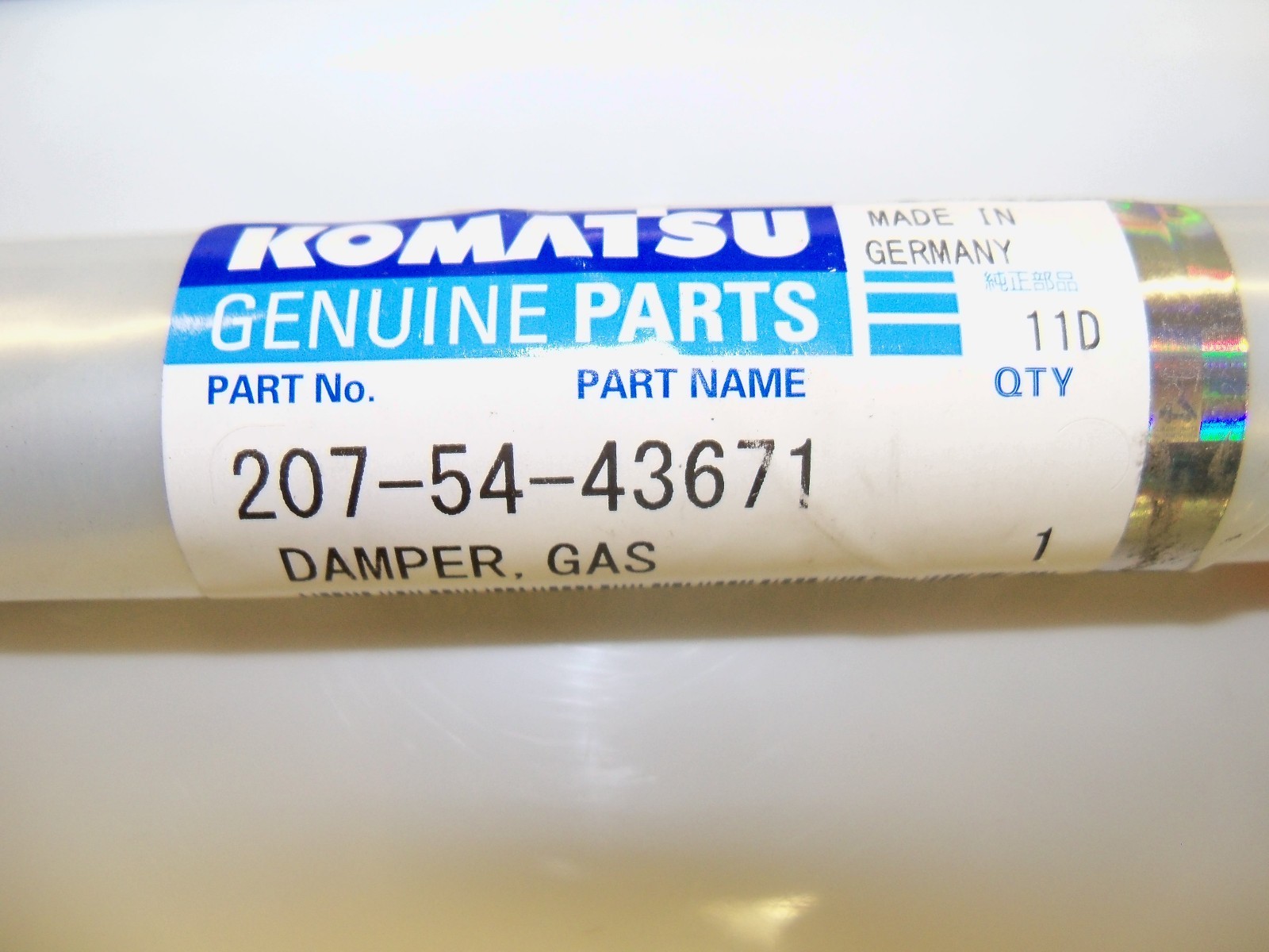 KOMATSU 207-54-43671 Gas Dampers (1 Pair)  Genuine OEM NEW