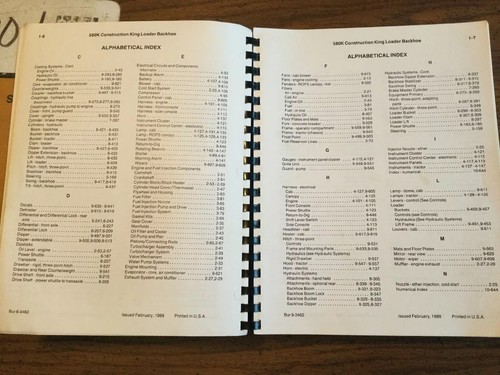 Case 580K Construction King Loader Backhoe Parts Catalog & Service Manual 8-3462