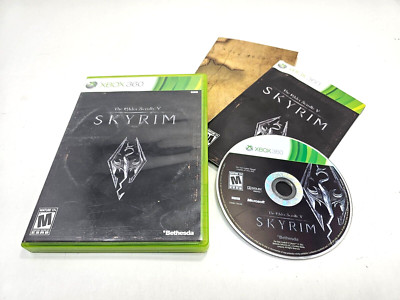 The Elder Scrolls V Skyrim Microsoft Xbox 360 Complete CIB w/ Map TESTED