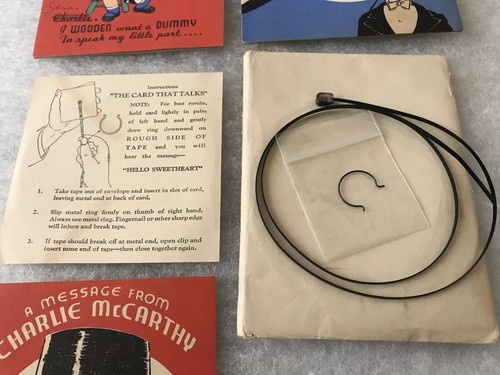 Vintage Charlie McCarthy Talking Greeting Card Edgar Bergman