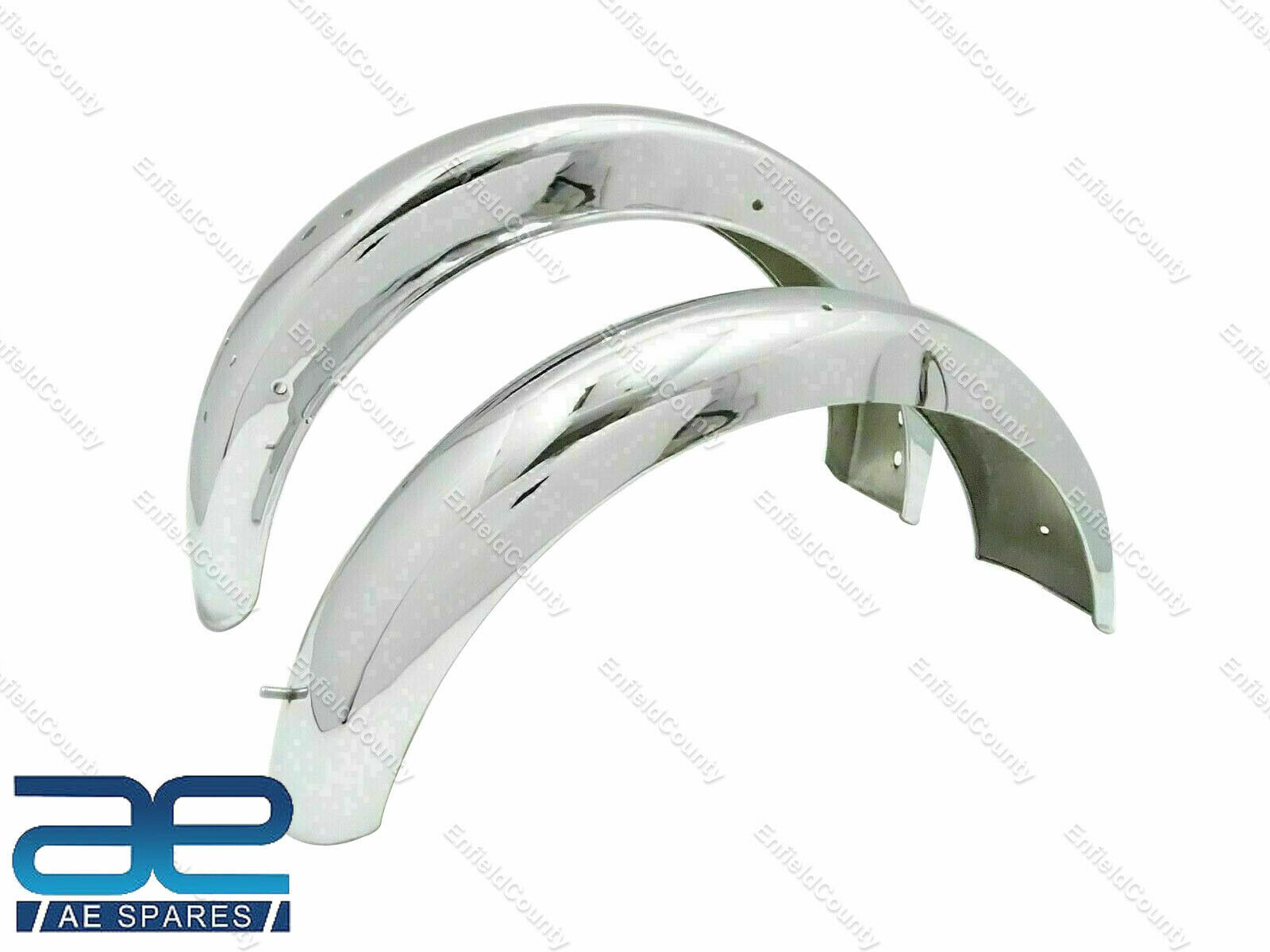For BSA A10 Road Rocket Mudguard Set Chrome With Stays 1956 Model 