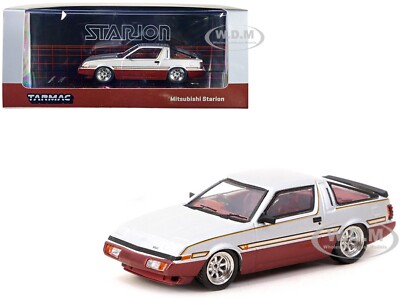 MITSUBISHI STARION RHD SILVER W/EXTRA WHEELS 1/64 BY TARMAC WORKS T64R-055-GRE