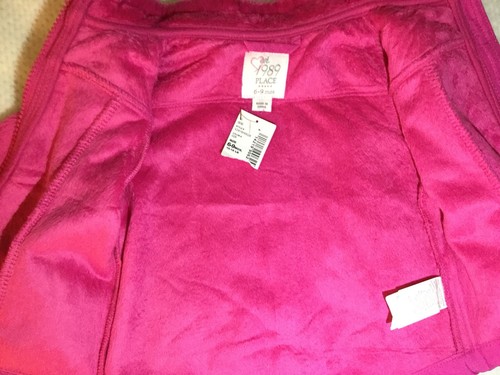 CHILDREN’S PLACE - Bright Pink Girls Super-soft Foax Fur JACKET -SIZE 6/9 Months