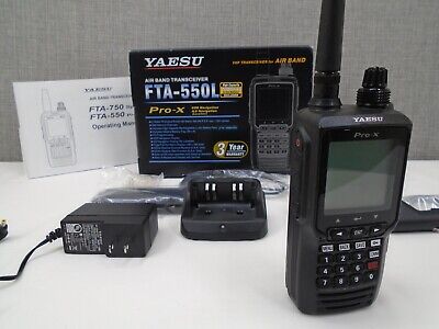 Aviation Radio Yaesu FTA-550L Air Band Transceiver Pro-X Handheld 200 Memory