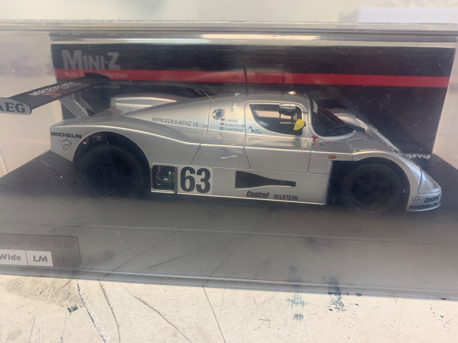 京商ミニッツSauber-Mercedes C9NR63LM1989 KYOSHO MINI-Z RWD ReadySET Sauber-Mercedes C9 Nr.63 LM 1989