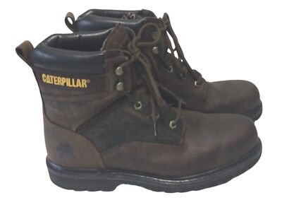 CATERPILLAR P73854 Brown Leather Boots SIZE 12 M Soft Toe New w/o Box