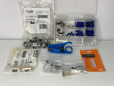 IDEAL 45-605 PrepPro Telecom/Data Com Stripper Coaxial UTP RG CAT  + EXTRAS LOT
