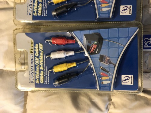 6 NEW PS2 PLAYSTATION 2 PS ONE S-VIDEO AV CABLES & AC CABLES LOT SET WHOLESALE