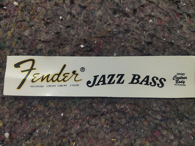 Fender jazz 2024 bass waterslide decal