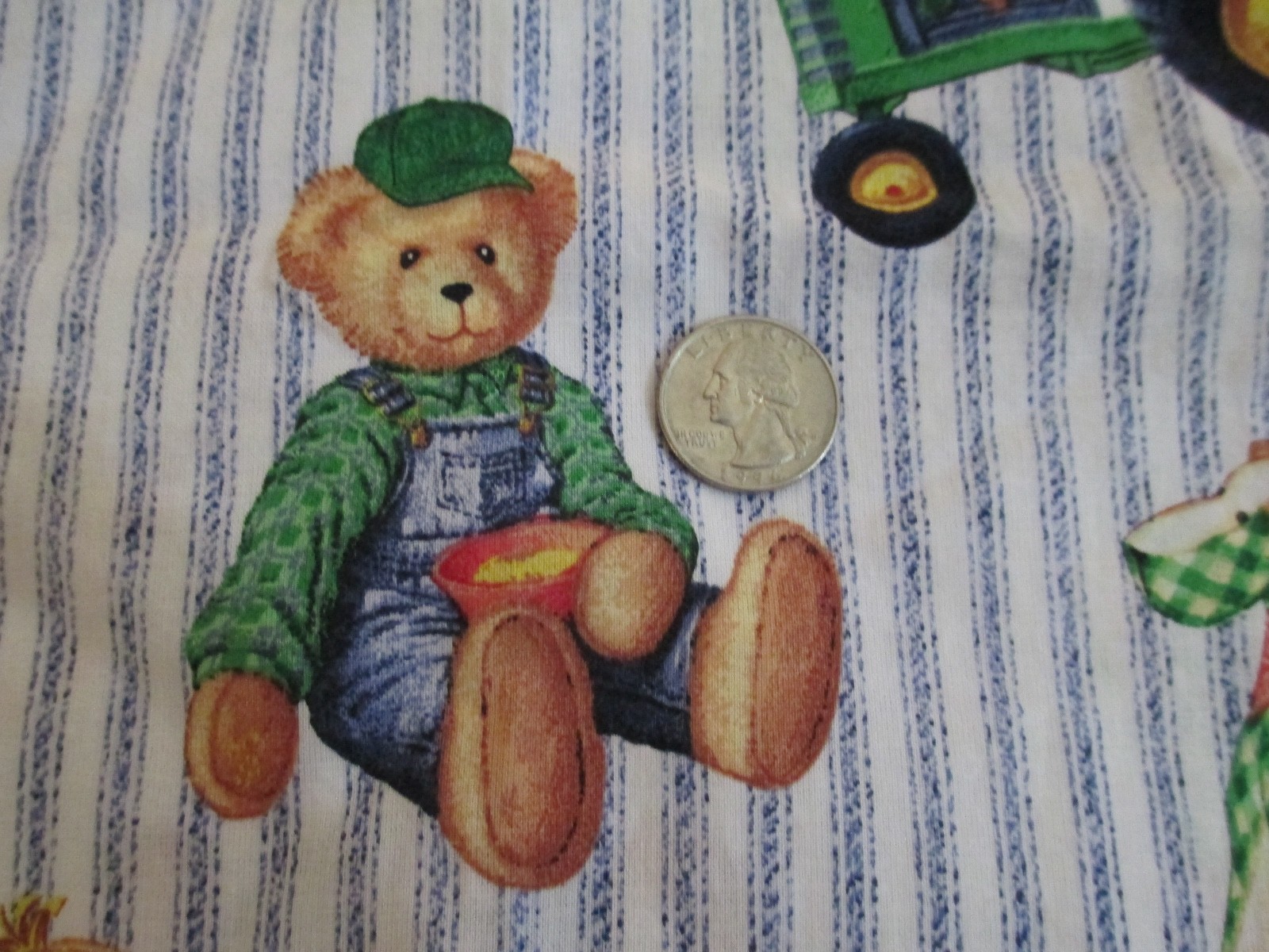 Vintage Retired John Deere Fabric Teddy Bear Tractor Overalls 41