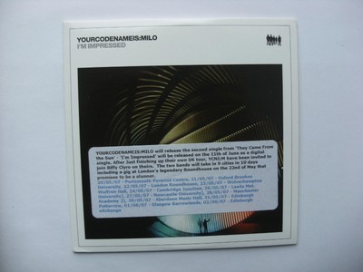 Promo CD - Yourcodenameis:Milo - I'm Impressed (Shop Ref B4.20)