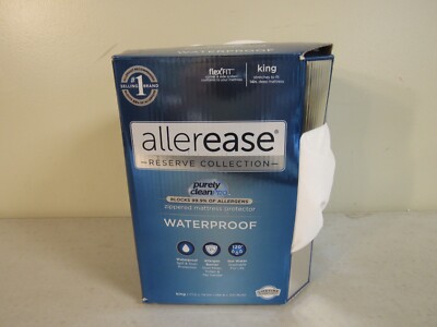 Allerease Zippered Mattress Protector, King, Waterproof, Flexfit