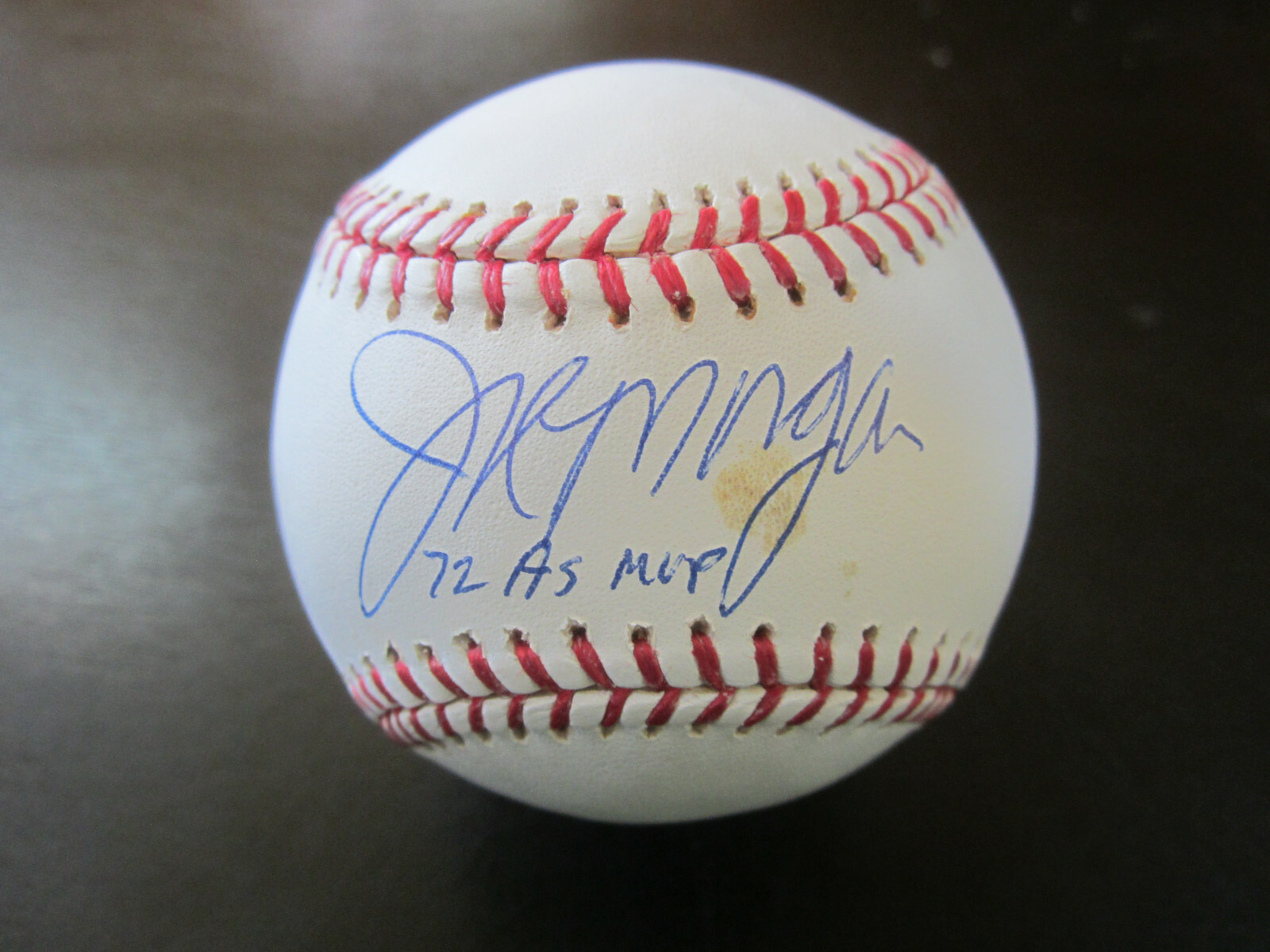 【SALE】MLBジョー・モーガン サイン入り写真 JOE MORGAN AUTOGRAPH SIGNED BASEBALL 72 AS MVP CINCINNATI