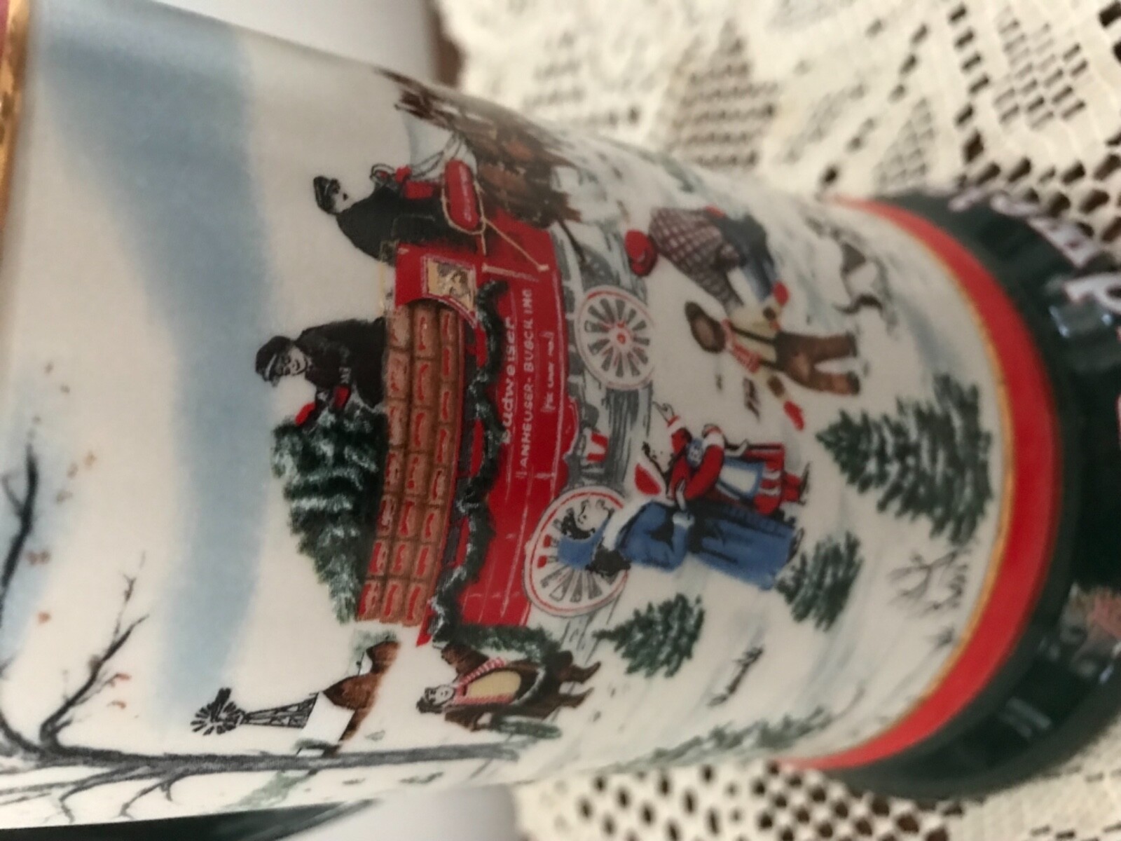 VINTAGE 1991CLYDESDALE BUDWEISER ANHEUSER BUSCH BEER STEIN MUG COLLECTIBLES