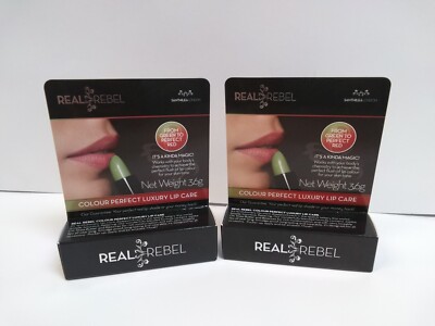 2 Pack - Real Rebel - Colour Perfect Luxury Lip Care - From Green To Perfect Red