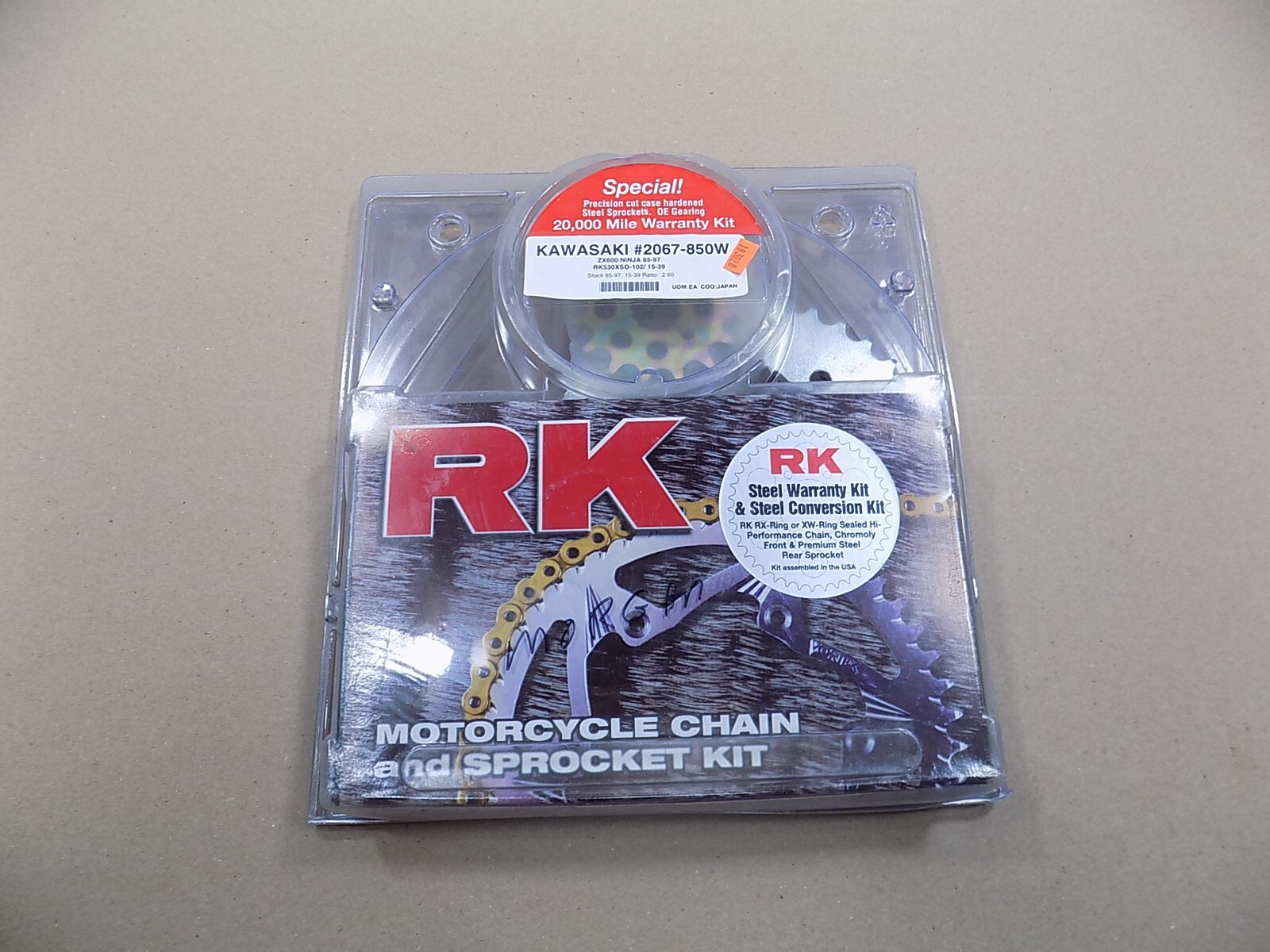 かんた NEW NOS RK CHAIN AND SPROCKET KIT / 2067-850W / 85-97