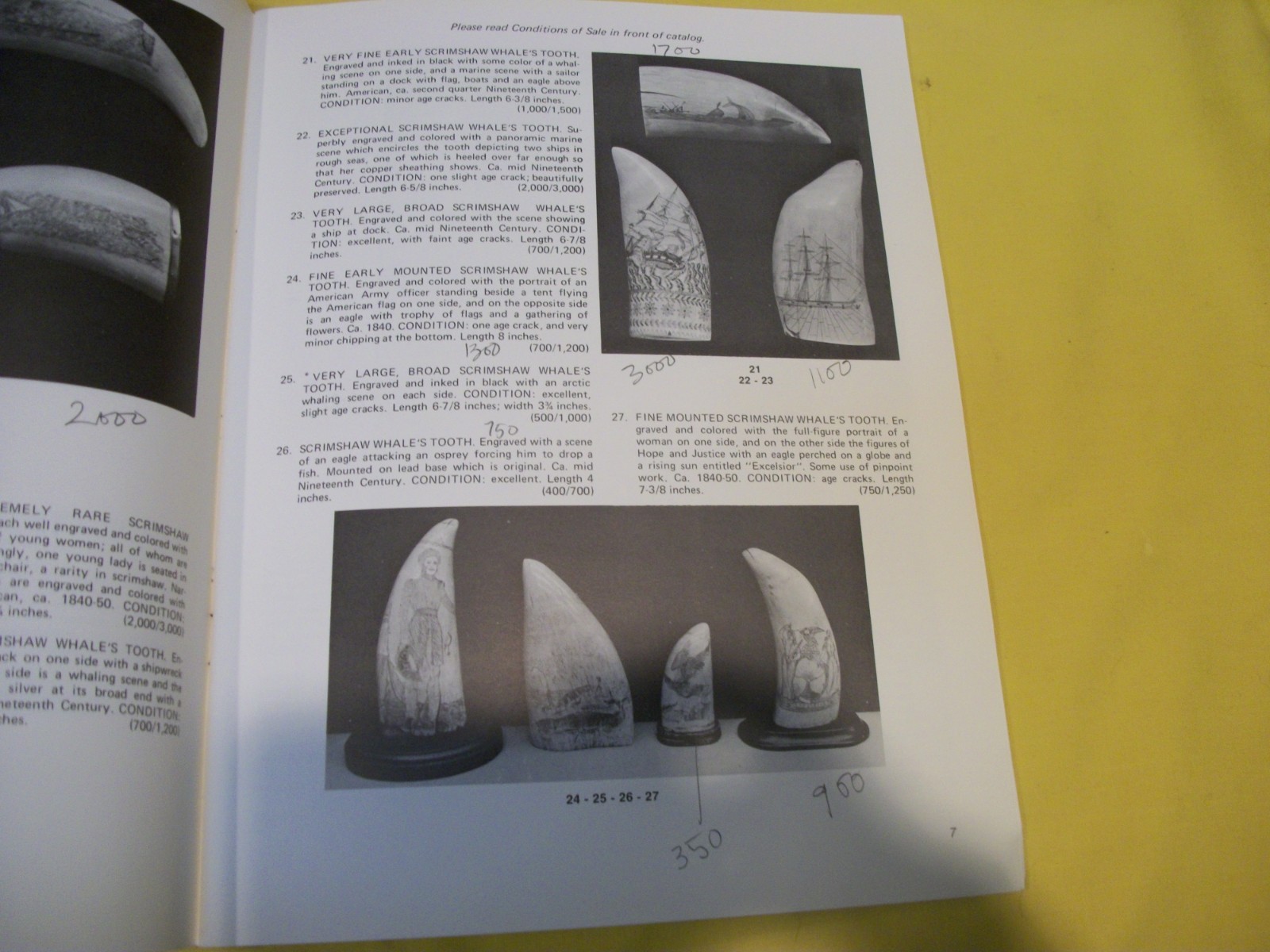 Bourne Rare Marine Antiques Catalog March 14, 1989 - Scrimshaw Prints + Excel