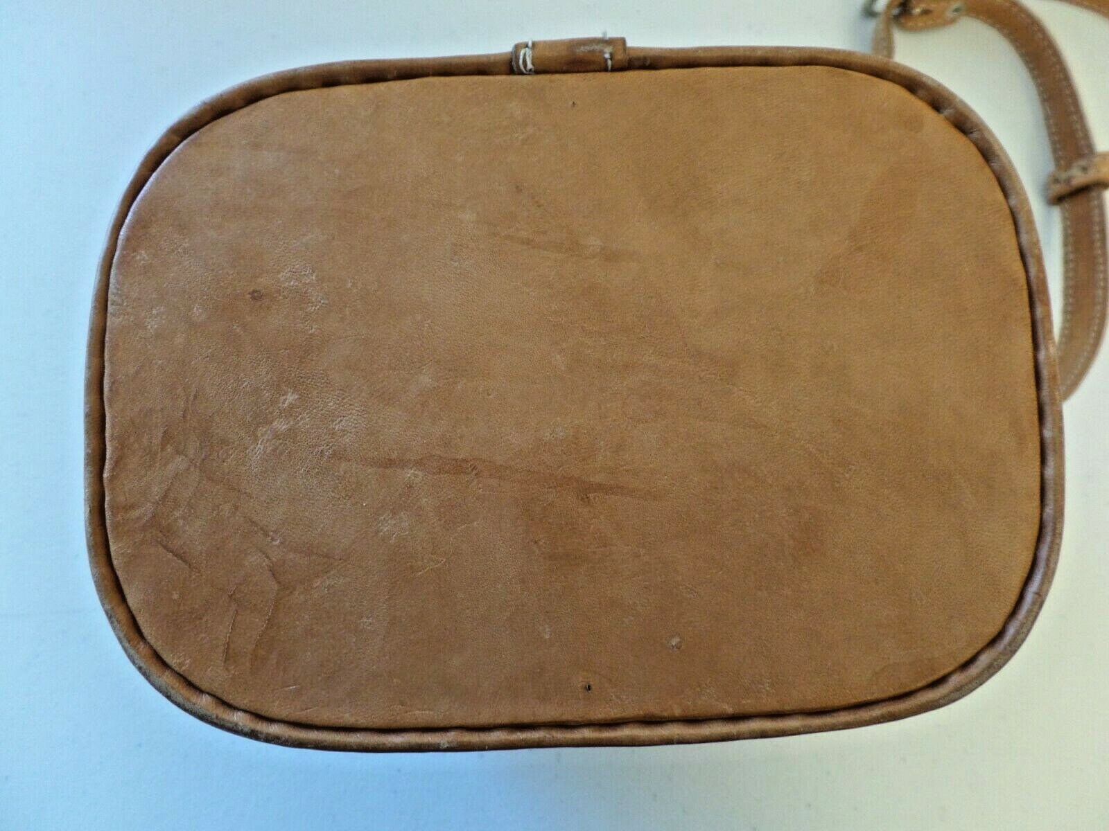 Sergio's Etched Leather Cross Body Small Bucket Purse Adjustable Strap