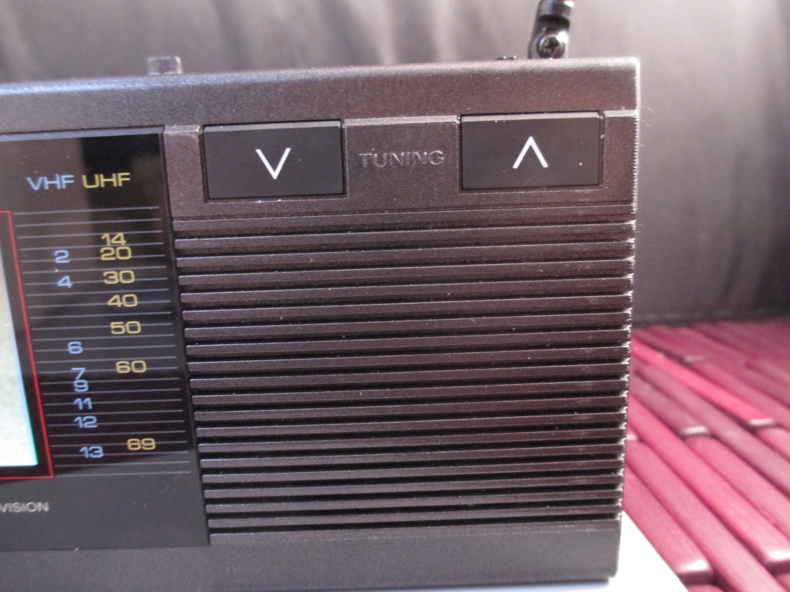 Vintage Casio TV-1000 ~ Pocket Size LCD Color Television Working in bag & manual