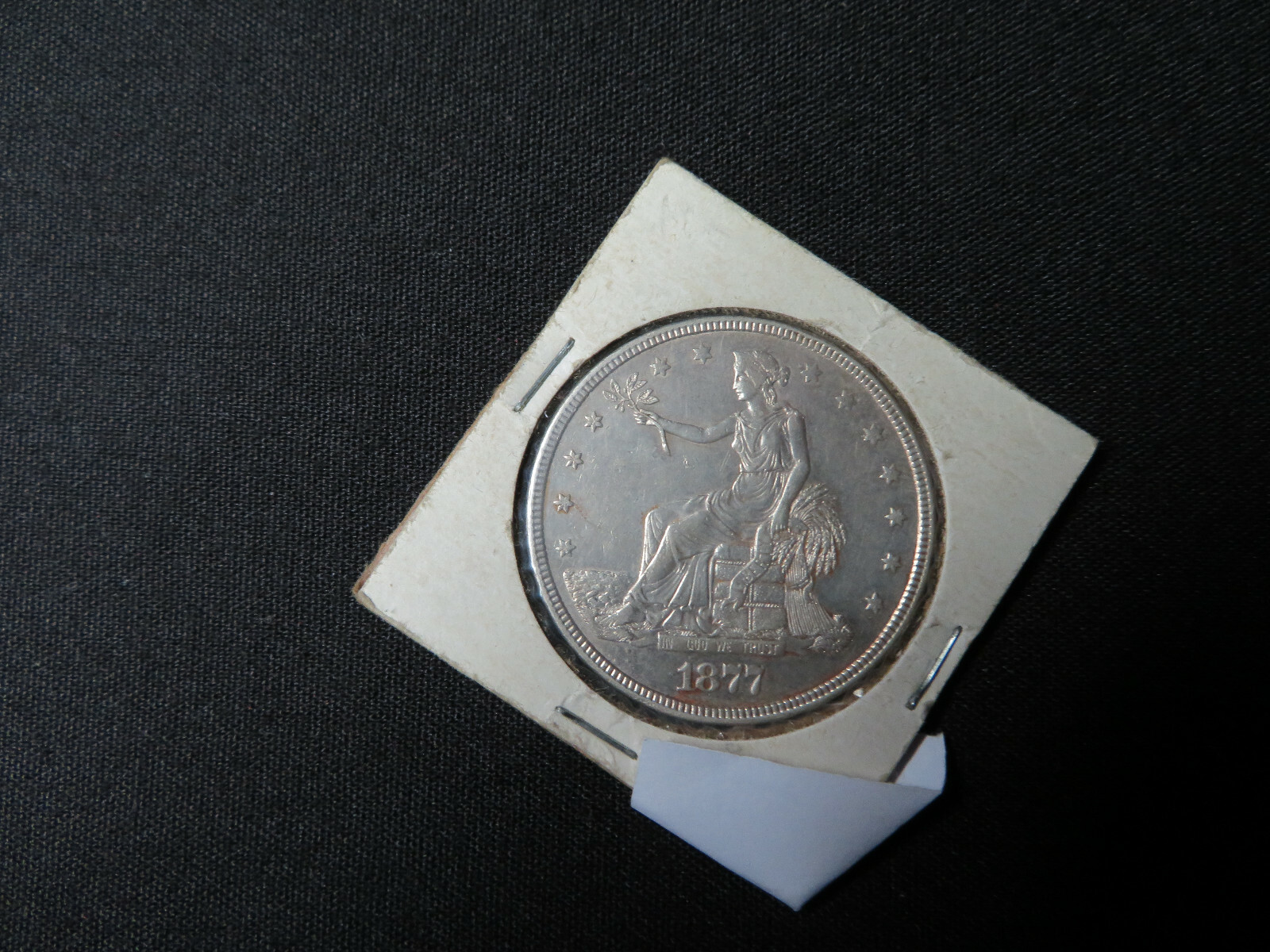 1877 Trade Silver Dollar  - Sharp Details - Rare Early Type Coin!