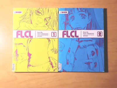FLCL Light Novel vol. 1 & 2 by Yoji Enokido (2008 Toykopop English Manga) Book