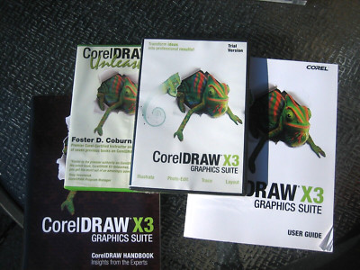 Corel DRAW Graphics Suite X3  Disks  Manual Computer Software art program & Key